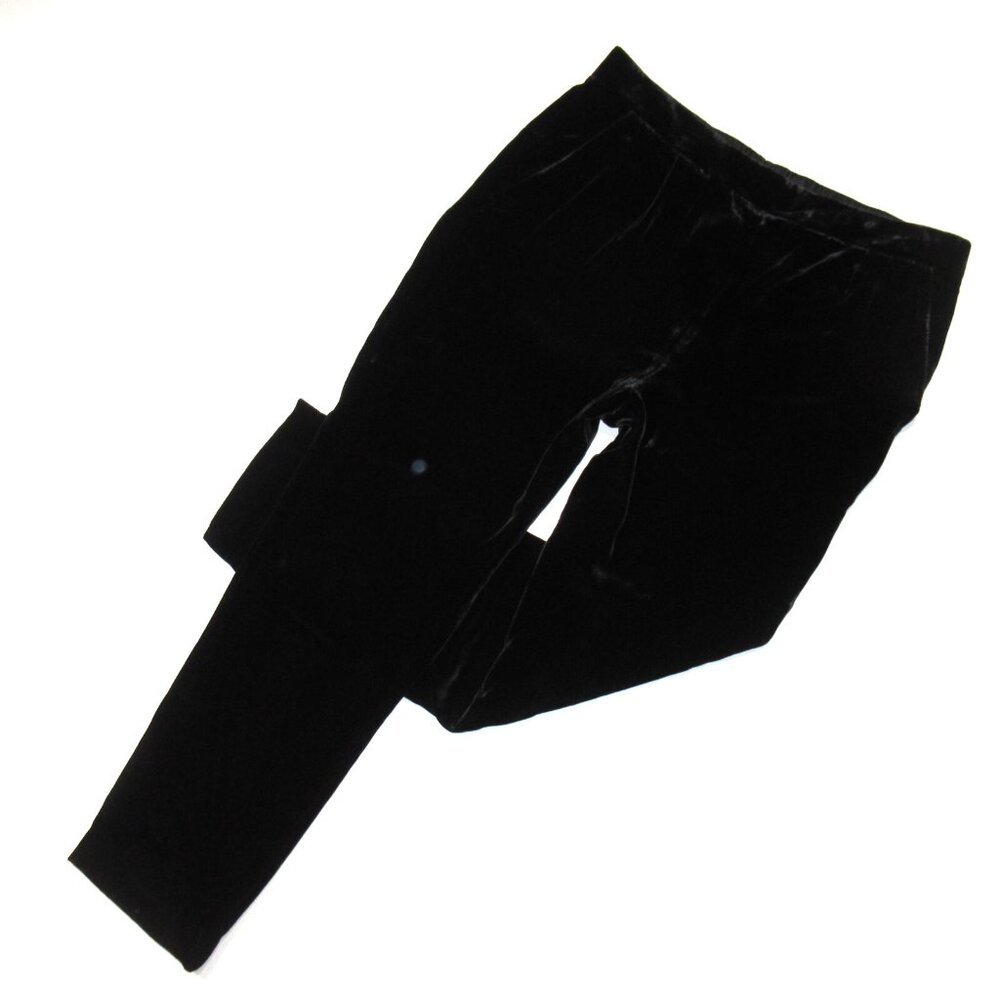 NWT Vince Velvet Single Pleat Trouser in Black Velvet Pull-on Tapered Pants L
